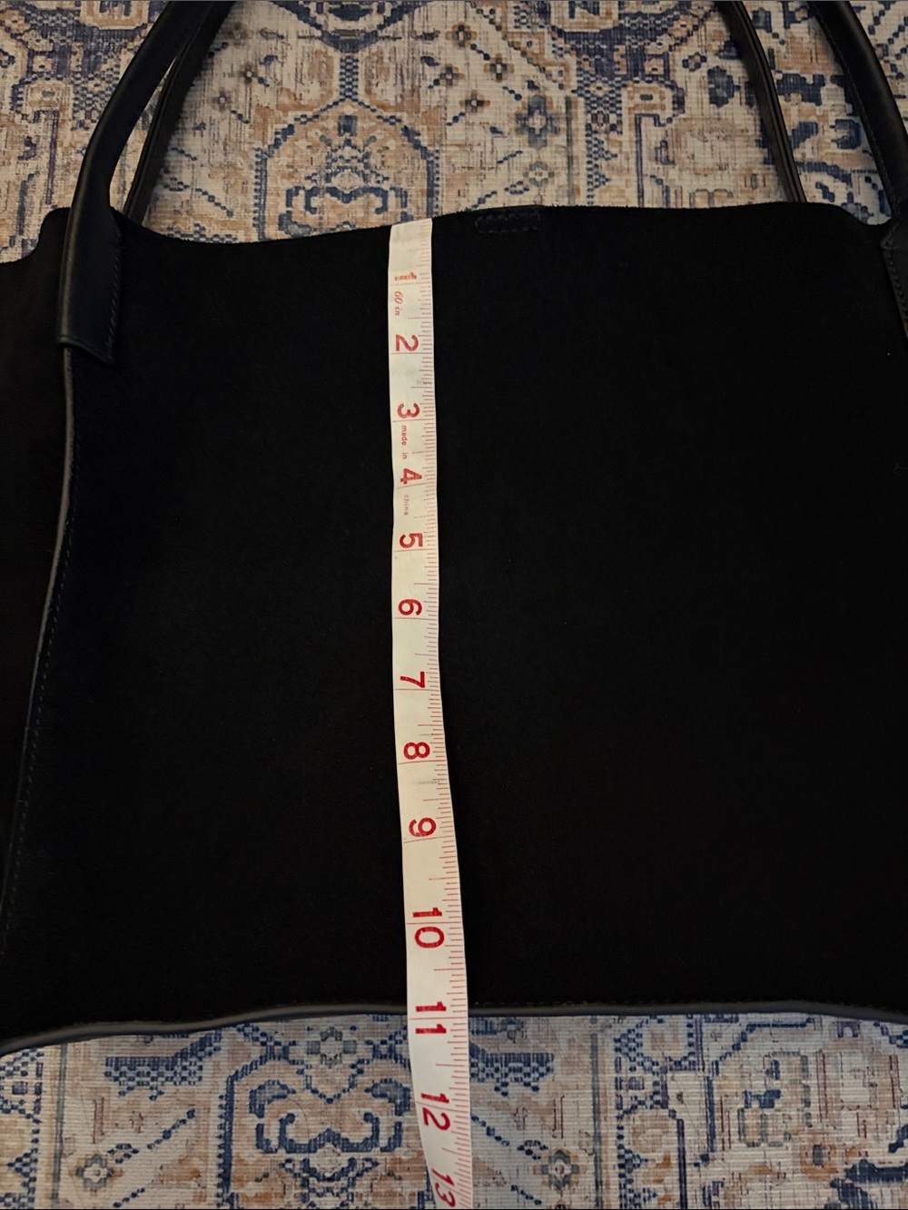 JCREW | Berkeley Large Oversized Black Suede Tote Bag - Picture 10 of 10